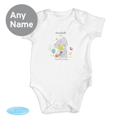 Personalised Tiny Tatty Teddy Cuddle Bug 3-6 Months Baby Vest £10.99